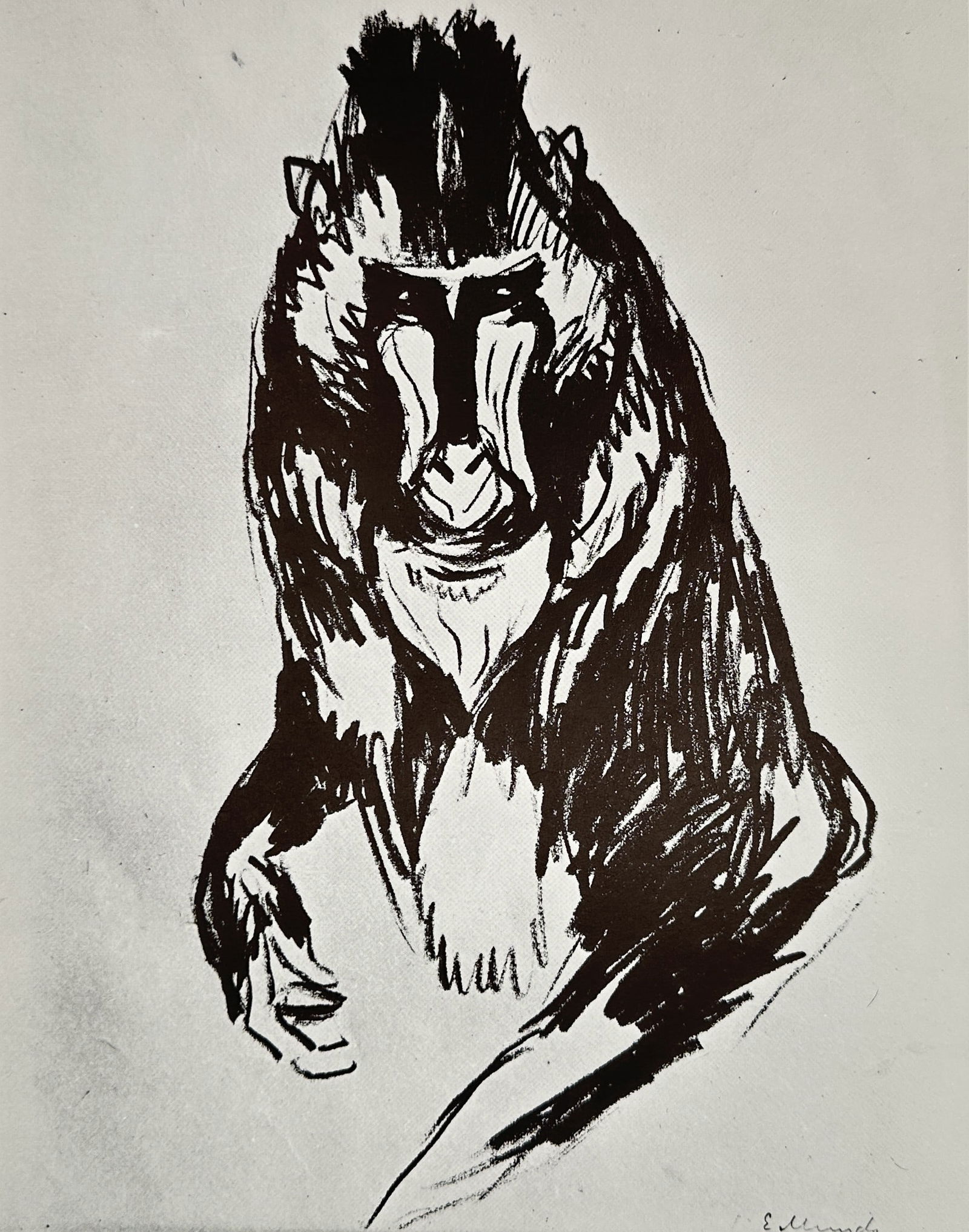 Edvard Munch (1863–1944), after – Baboon – Offset print (20th Century) (1 of 3)