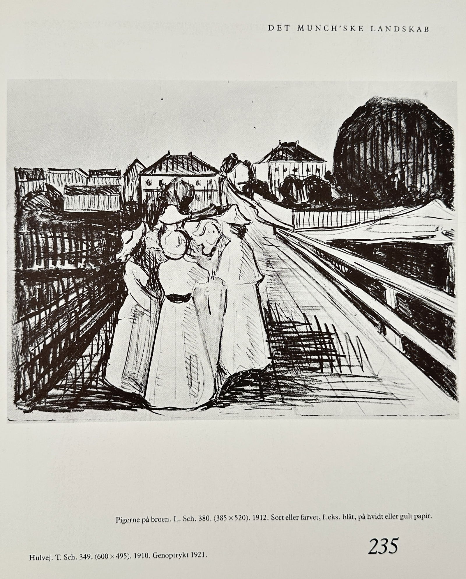 Edvard Munch, after – The Girls on the Bridge (Pigerne på broen) – Offset print (20th Century) (1 of 3)