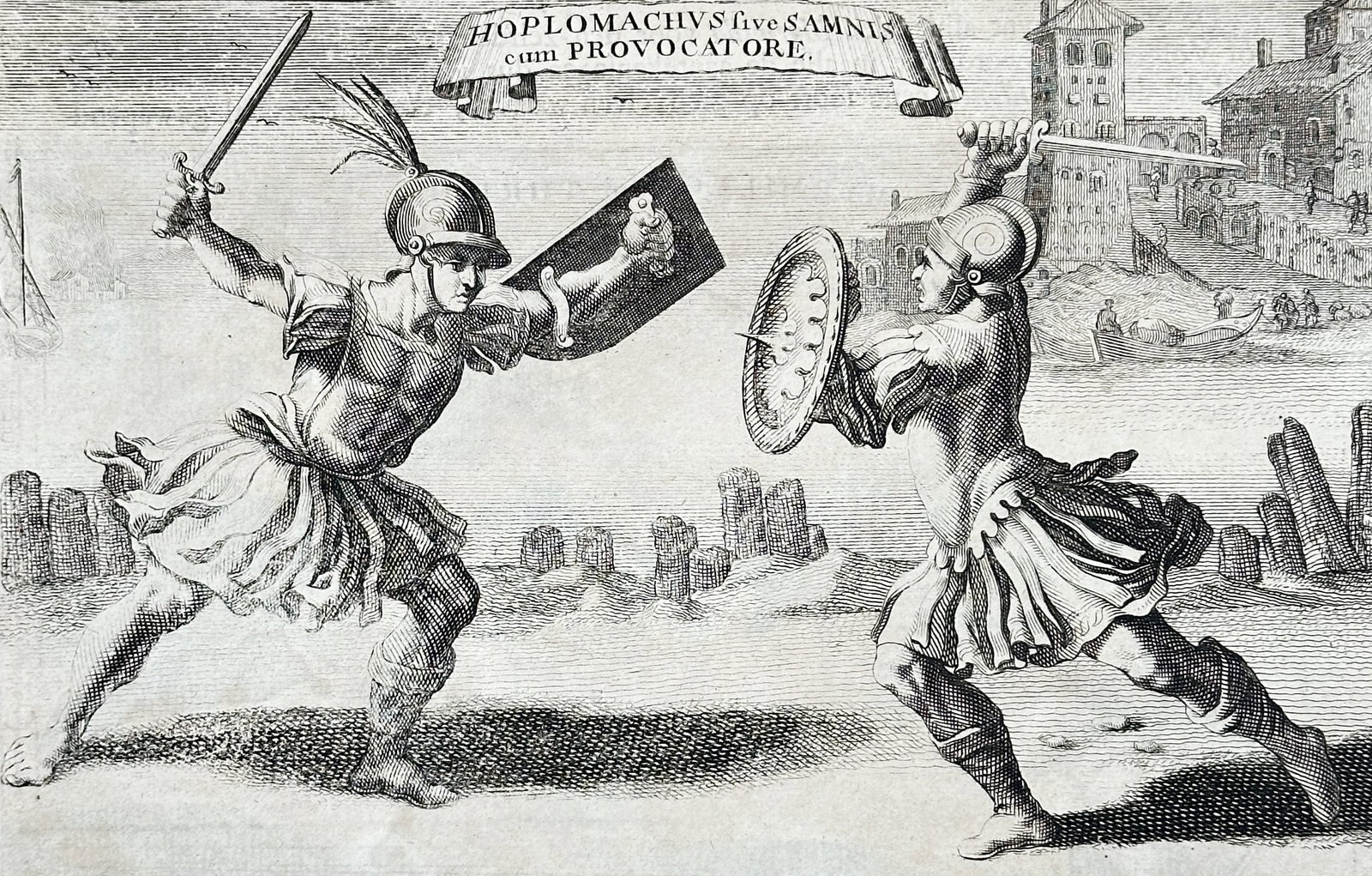 Jan Goeree (1670–1731) – Hoplomachus and Samnite Gladiators in Combat (1 of 3)