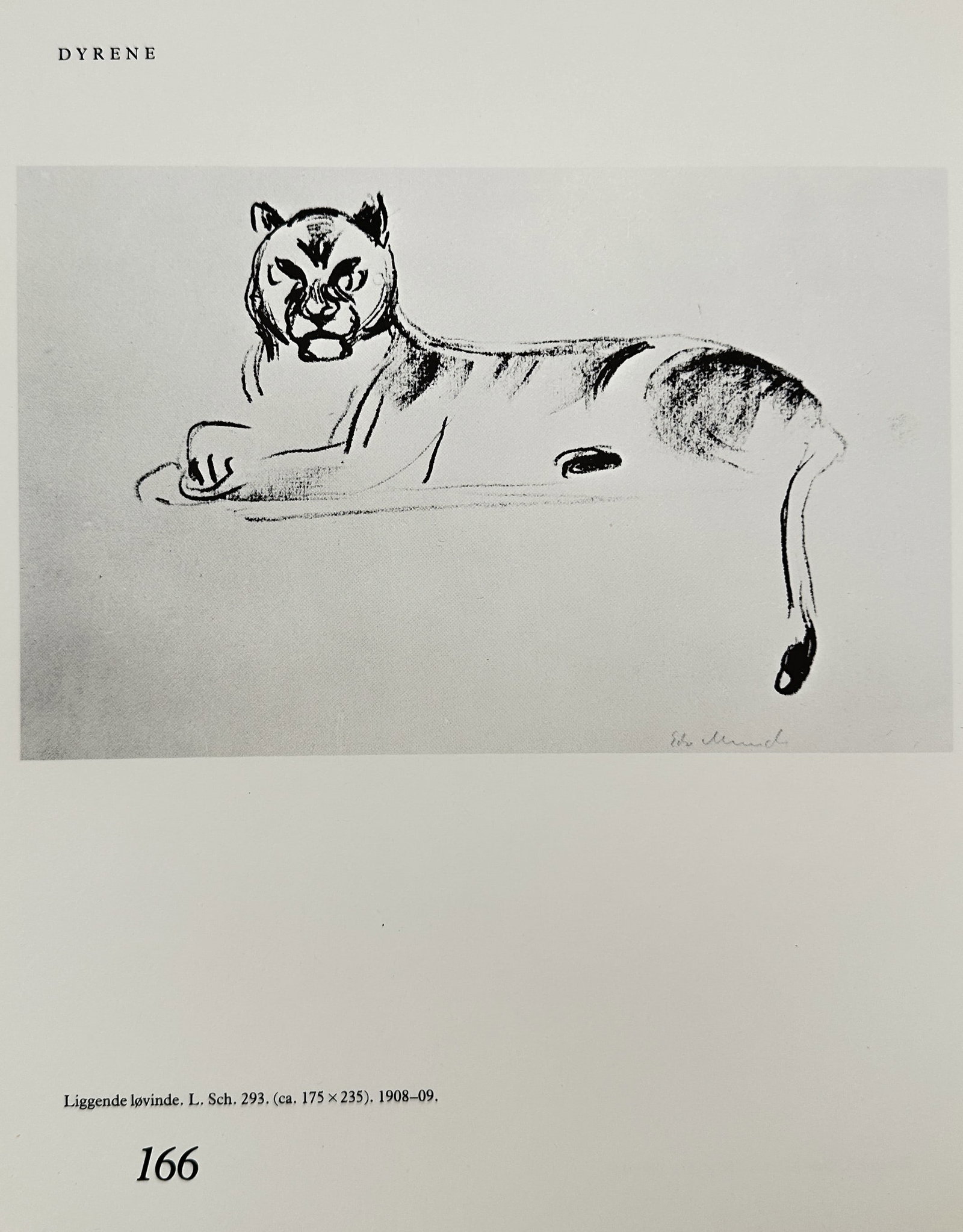Edvard Munch (1863–1944), after – Lying Lioness (Liggende løvinde) – Offset print (1 of 3)