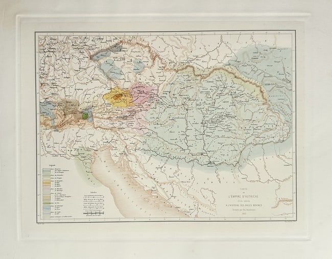 Émile Baudement (1819–1886) – Map of The Austrian Empire, Varieties of Cattle (1 of 3)