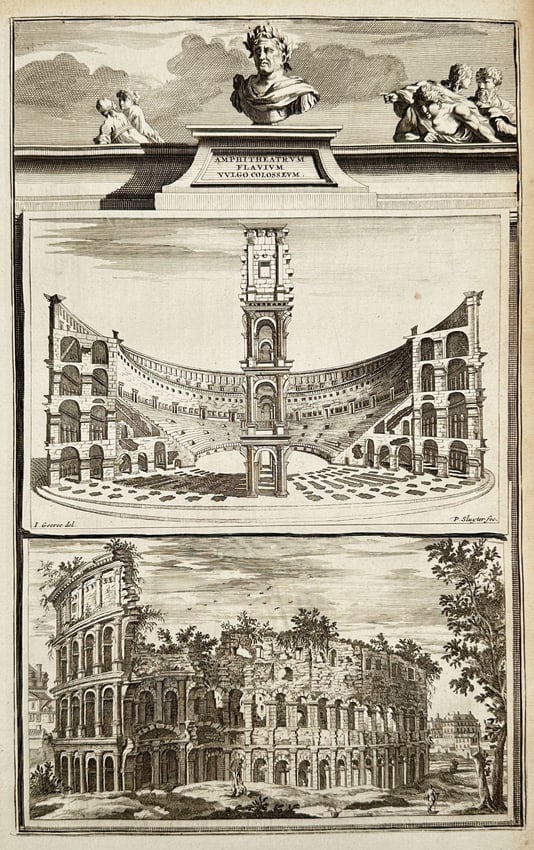 Jan Pieter Sluyter (1675–1713) – Views of the Flavian Amphitheater (1 of 3)