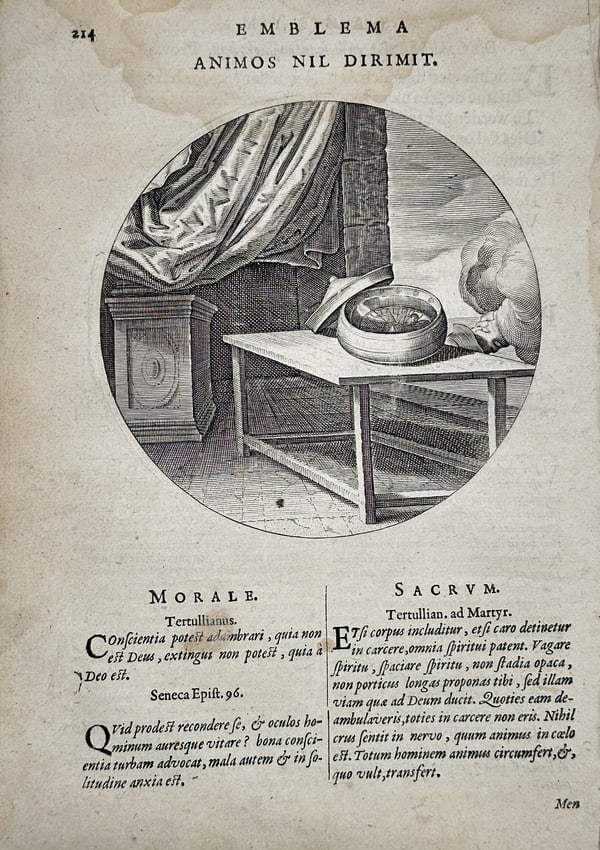 Jacob Cats (1577–1660) – Emblem: "Nothing Separates Minds" (Animos Nil Dirimit) (1 of 3)