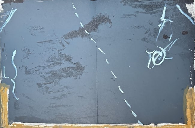 Antoni Tàpies – Abstract Composition in Gray and White – Lithograph (1 of 3)