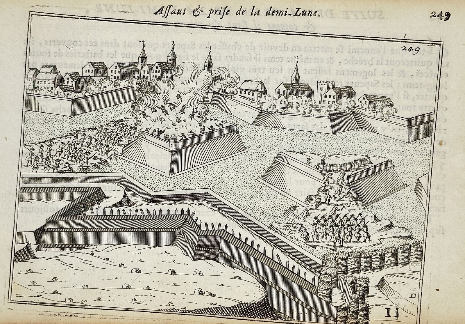 Pierre-Samuel Desprez de Saint Savin – Construction of the Foundations – Copperplate engraving (1 of 2)