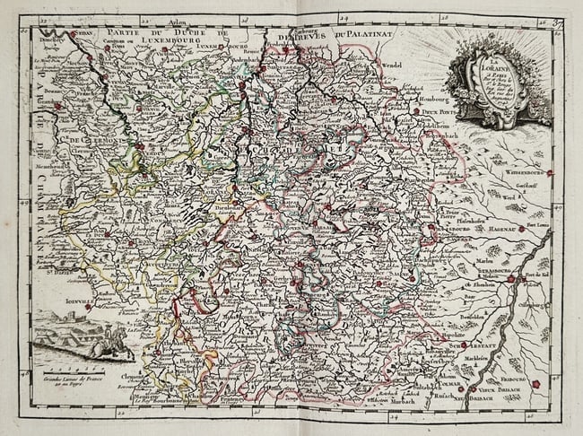 Georges-Louis Le Rouge – Map of Lorraine (France and Germany) (1 of 2)