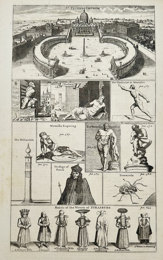 John Harris – St. Peter's Church, Scenes in Rome, and Habits of the Women (1 of 2)