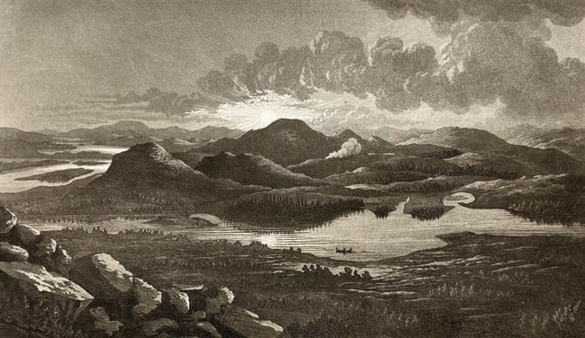 Anders Fredrik Skjöldebrand – Northern View of Avasaxa at Midnight Sun (1 of 2)