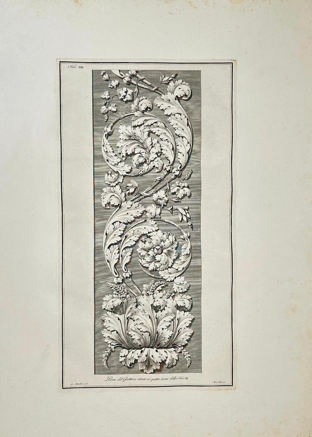 Giocondo Albertolli – Grotesque Ornament Design from the Quarto Muro – Engraving (1 of 2)