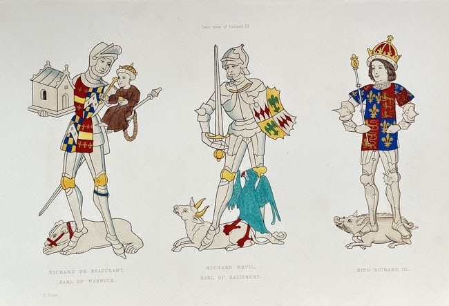 Henry Shaw (1800–1873) – Figures from the Rous Roll: Richard de Beauchamp (1 of 2)