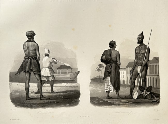 Louis Auguste de Sainson (1800–1873) – Boatmen and Inhabitants of Madras (1 of 2)