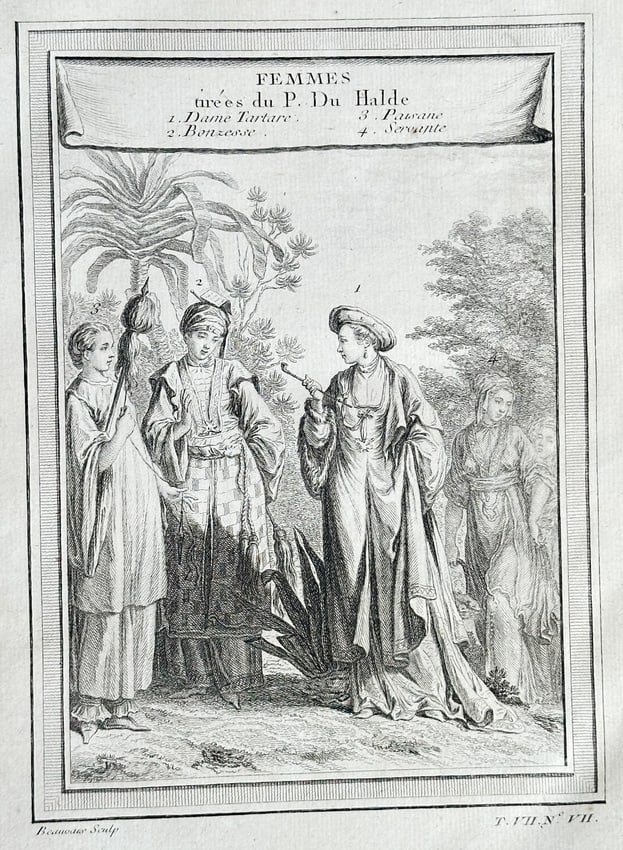Antoine-François Prévost – Women, Taken from Father Du Halde – Engraving (1 of 2)