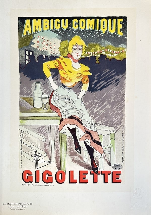 Albert Guillaume – Poster for "Gigolette" at the Ambigu Comique – Lithograph (1 of 3)