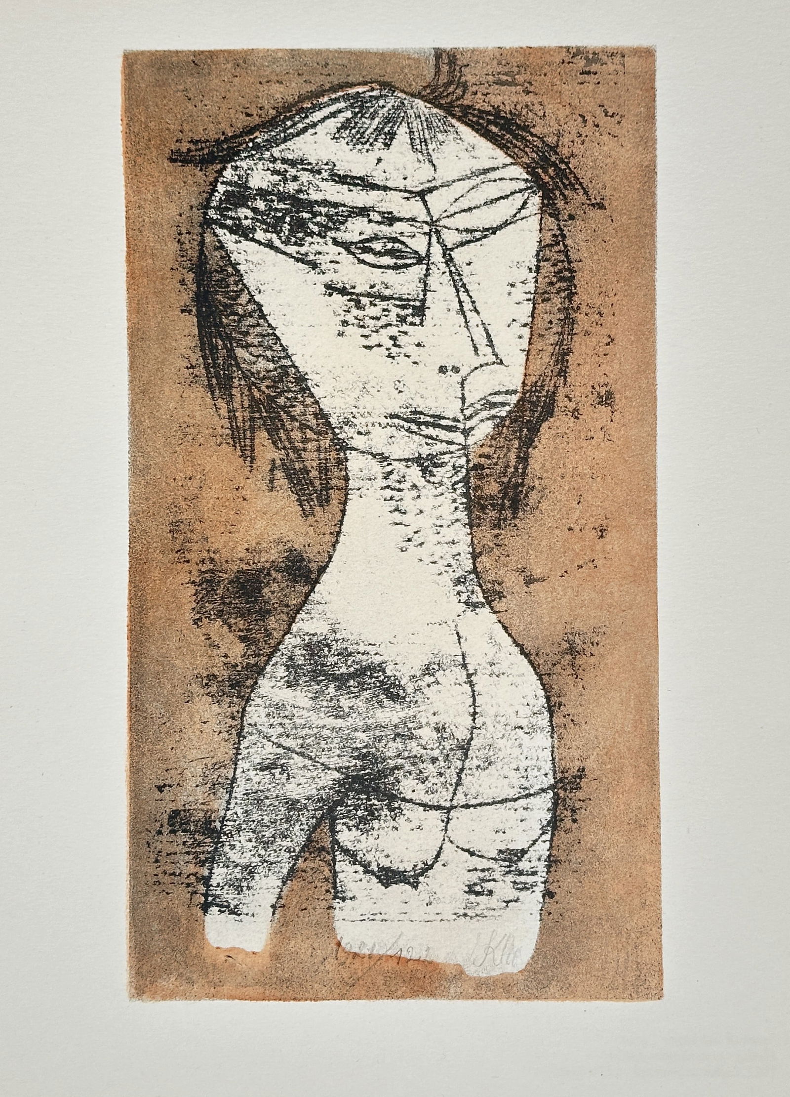 Paul Klee (1879–1940) – Stylized Bust – Offset print (20th Century) (1 of 2)