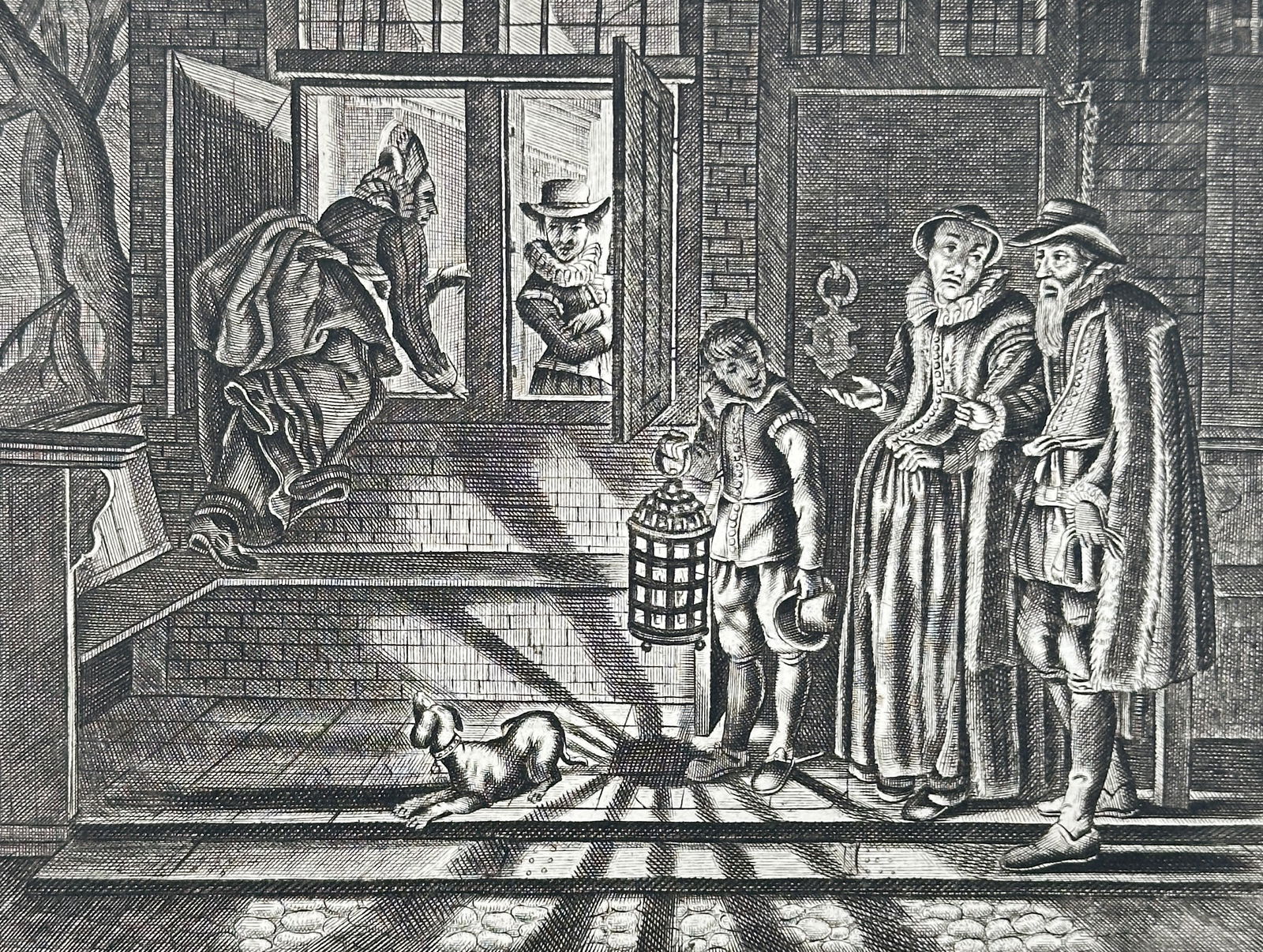 Jacob Cats – Emblem of the Hunter (Moralizing Leaf) – Copperplate engraving (17th Century) (1 of 3)