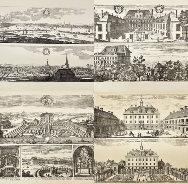 Erik Dahlberg – Set of 4 Views of Falun and Hedemora – Lithographs (1 of 5)