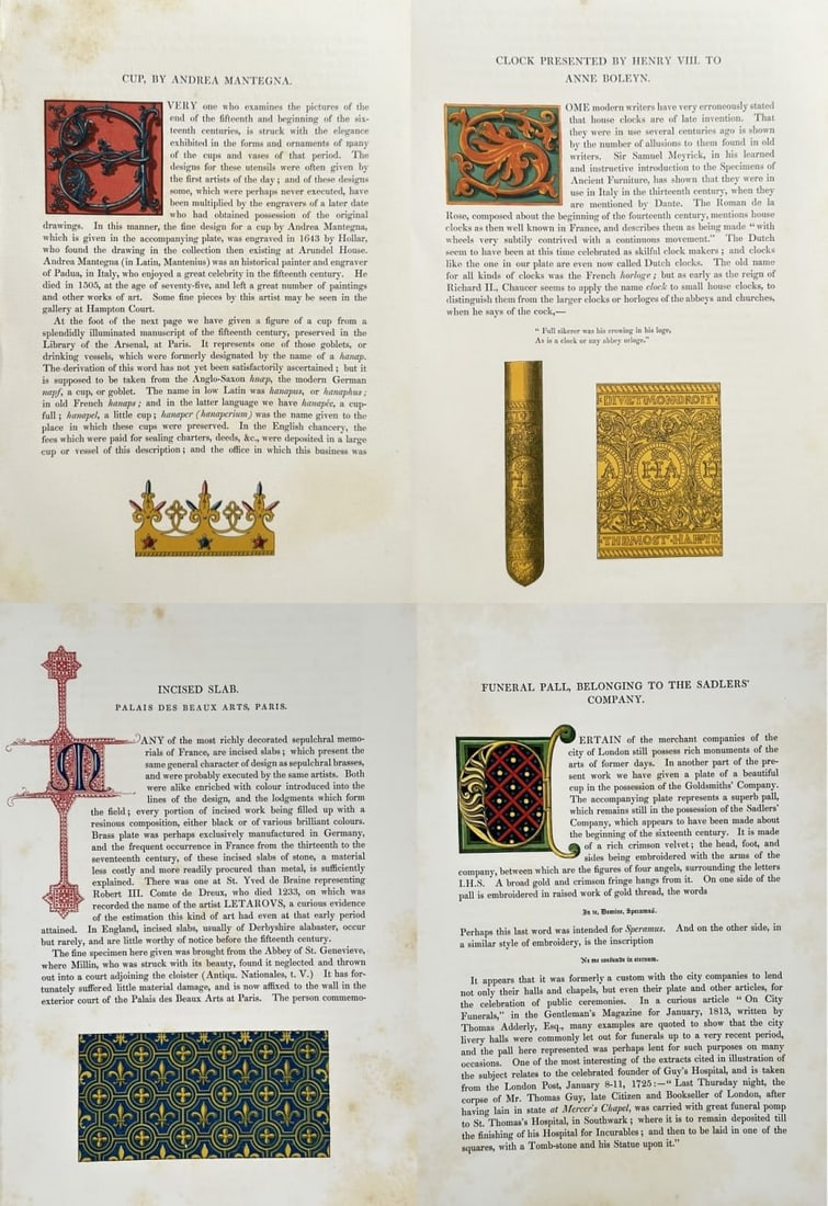 Henry Shaw – Set of 4: Illustrations of Medieval and Historical Decorative Arts (1 of 5)