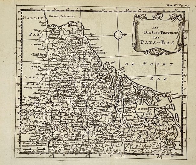Nicolas Sanson – Les Dix Sept Provinces des Pays-Bas – Copperplate Map (1 of 2)