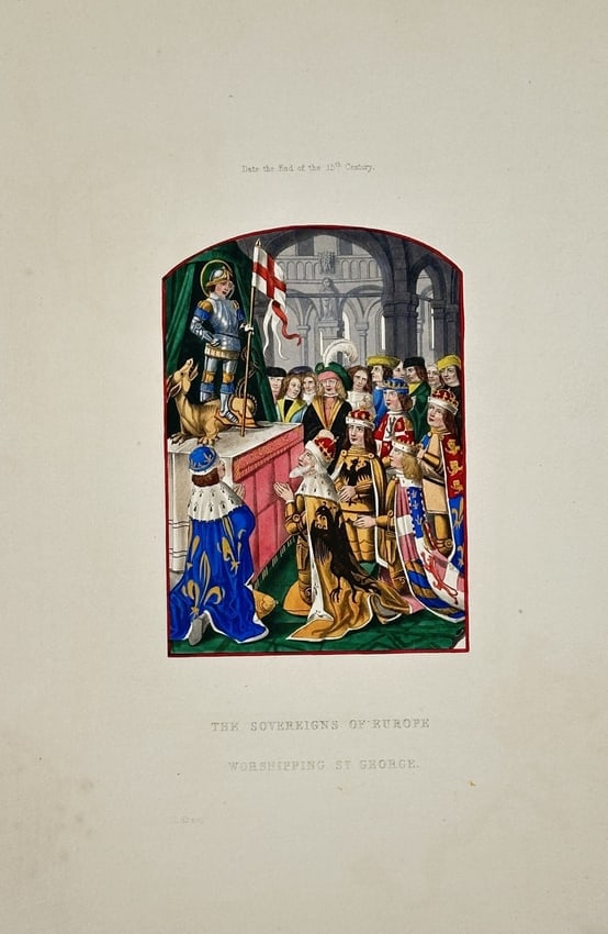 Henry Shaw (1800–1873) – The Sovereigns of Europe Worshipping St. George (1 of 2)