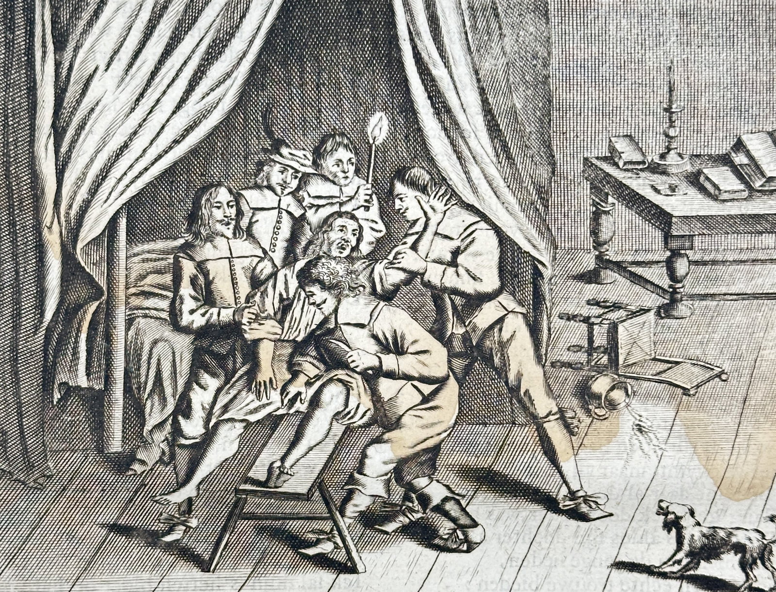 Jacob Cats – The Surgeon's Scene from Houwelyck – Woodcut (c. 1625–1650) (1 of 3)