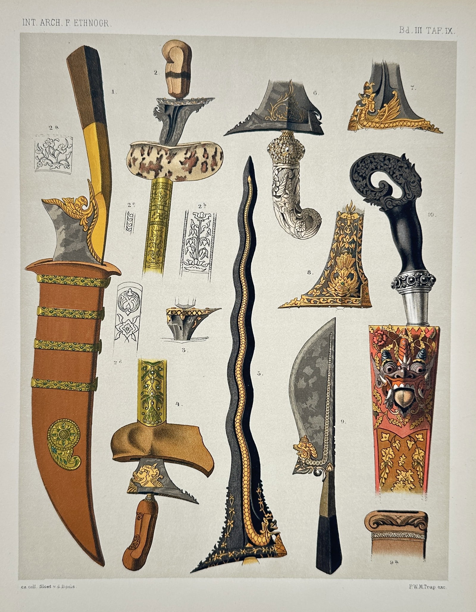Pieter Willem Marinus Trap (1821–1905) – Detailed Study of Indonesian Kris and Blades (1 of 2)