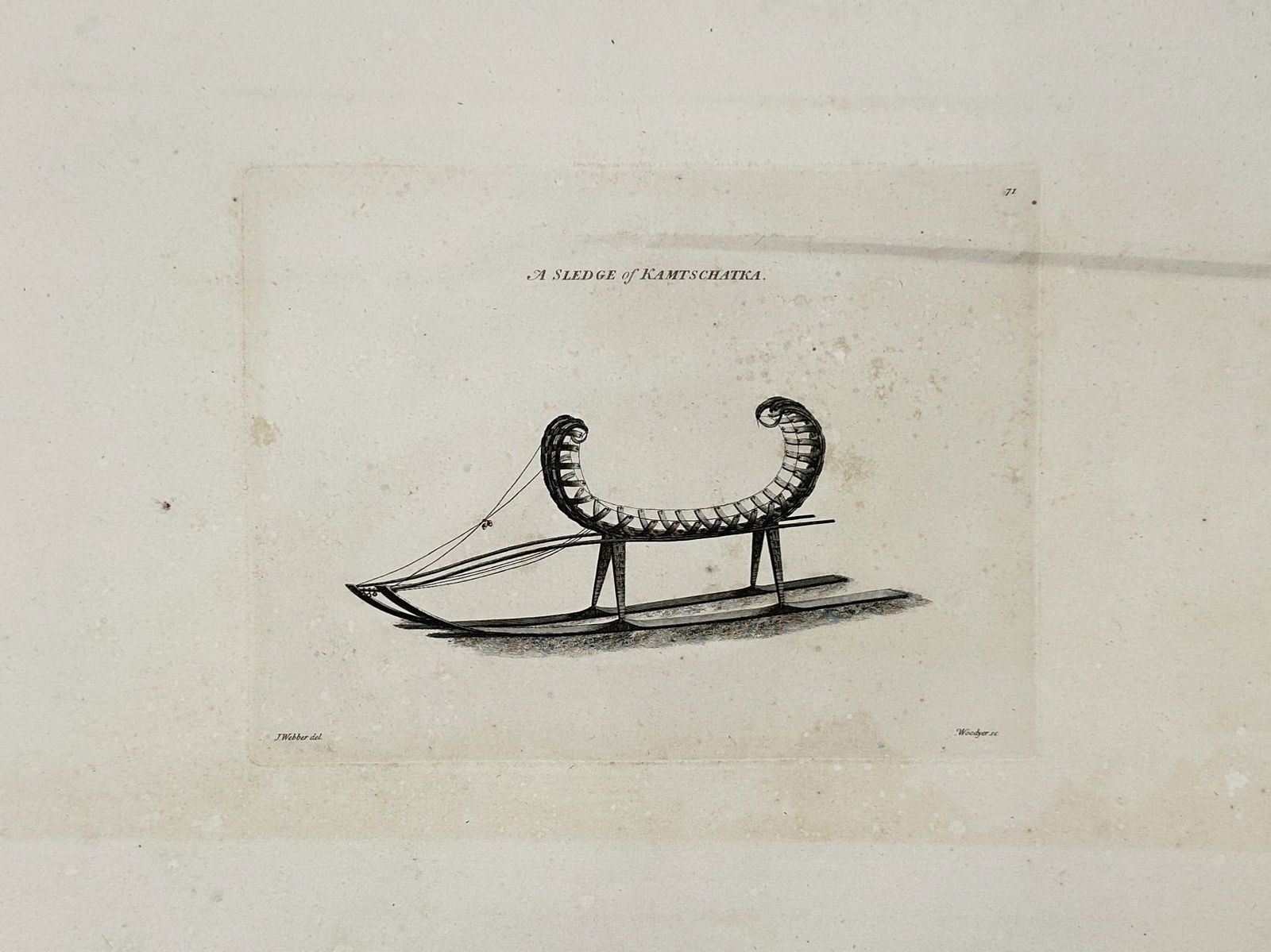 John Webber (1751–1793) – A Sledge of Kamtschatka – illustration (1784) (1 of 2)