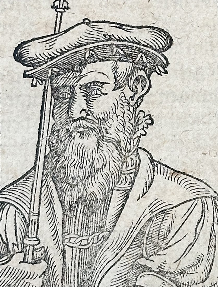 Sebastian Munster (1488–1552) – Kings of Denmark from Cosmographia – illustration (1550) (1 of 3)