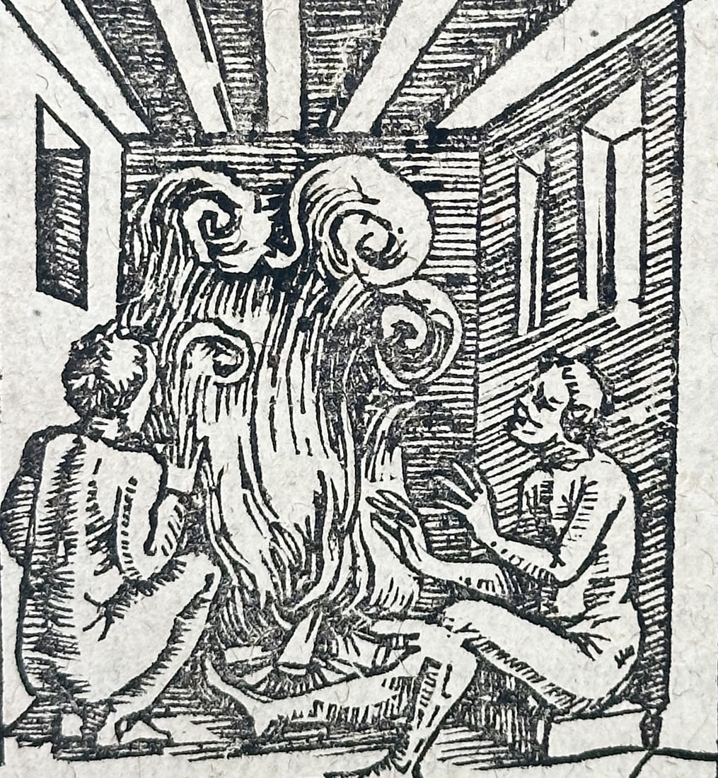 Sebastian Munster (1488–1552) – The New World and Vespucci from Cosmographia – illustration (1 of 3)