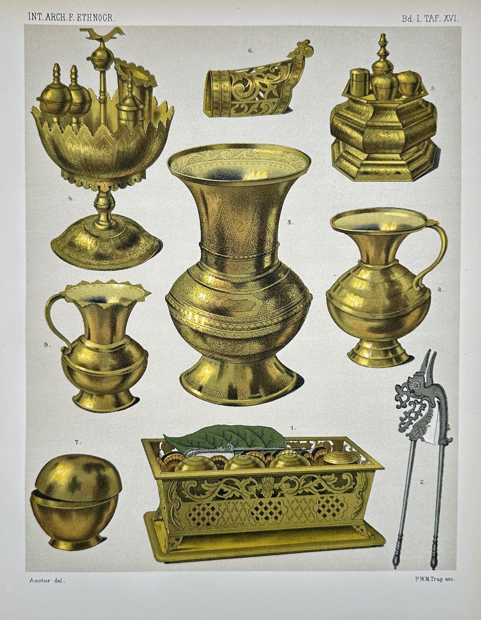 Pieter Willem Marinus Trap (1852–1905) - Ceremonial and Domestic Metallic Vessel (1 of 2)