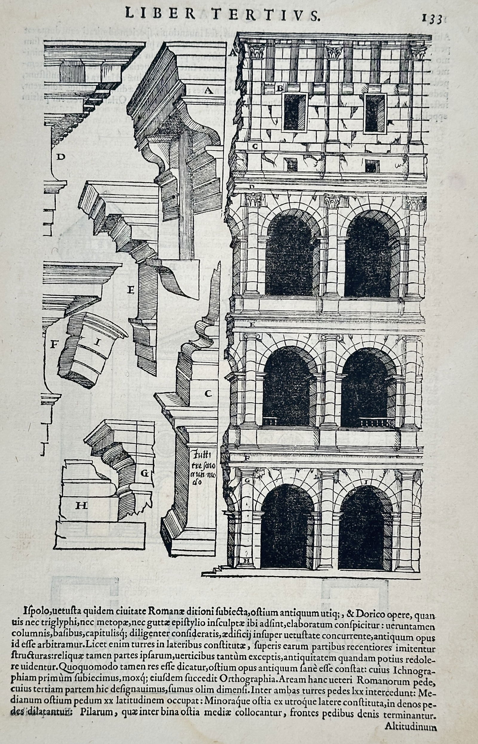 Sebastiano Serlio (1475–1554) – Architectural Study of an Arched Rusticated Portal (1 of 2)