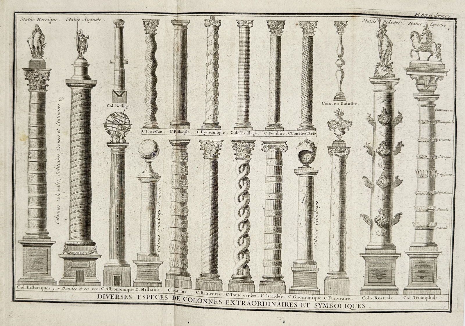 Augustin-Charles d'Aviler (1653–1701) – Architectural Study of Extraordinary and Symbolic (1 of 2)