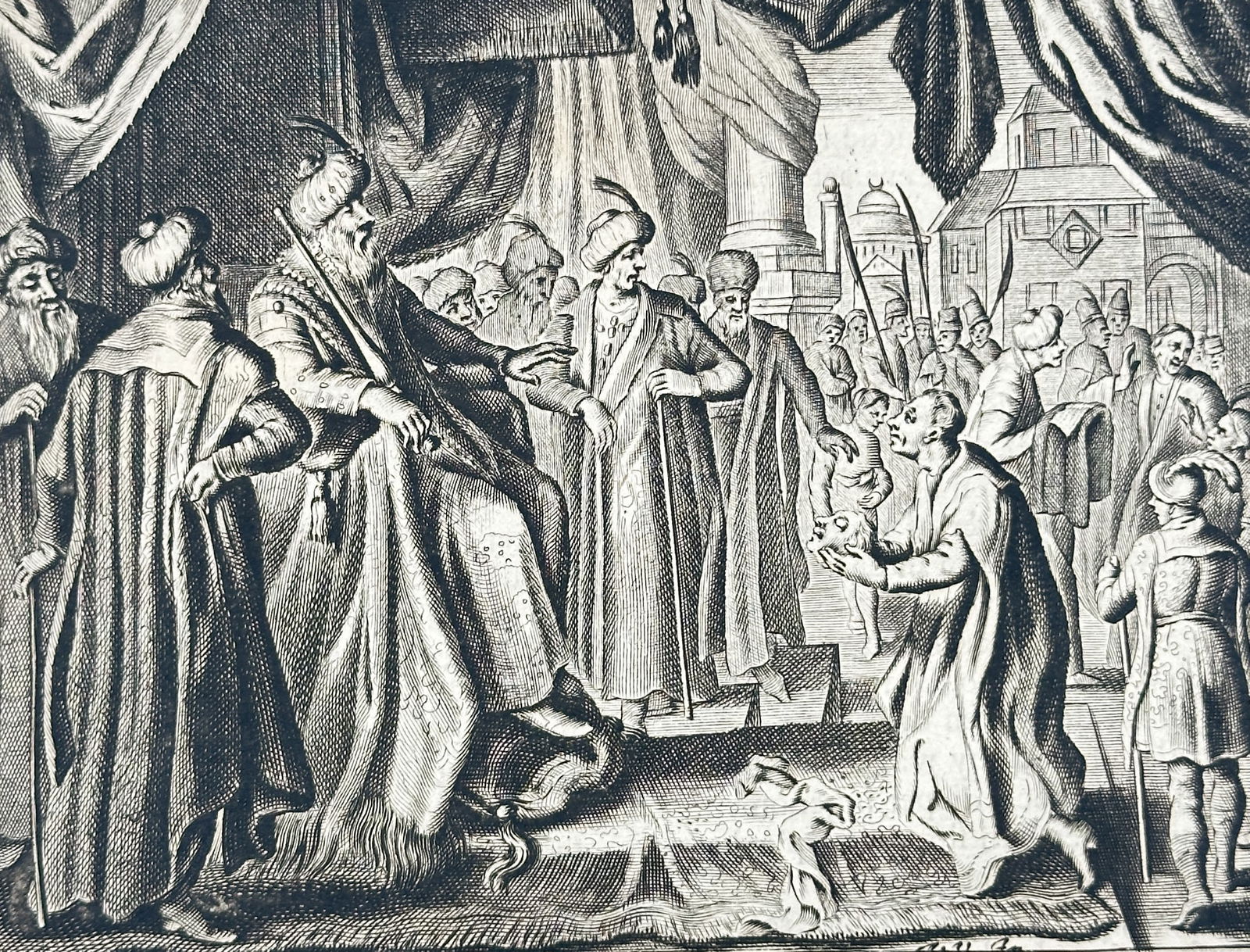 Jacob Cats (1577–1660) – Punishment of the Great – Etching (1700) (1 of 3)