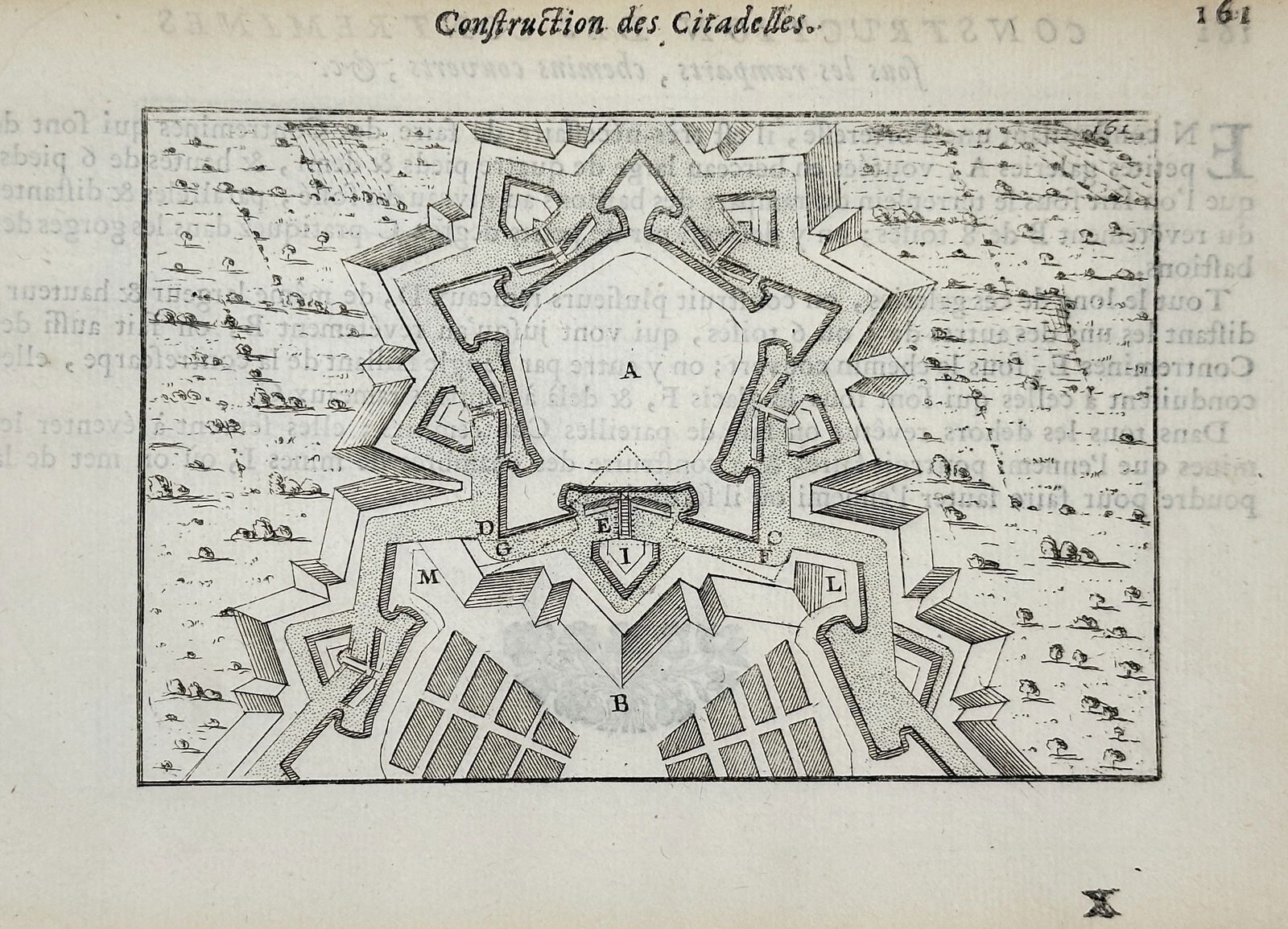 Allain Manesson Mallet (1630–1706) – Construction of Citadels – Engraving (1684) (1 of 2)