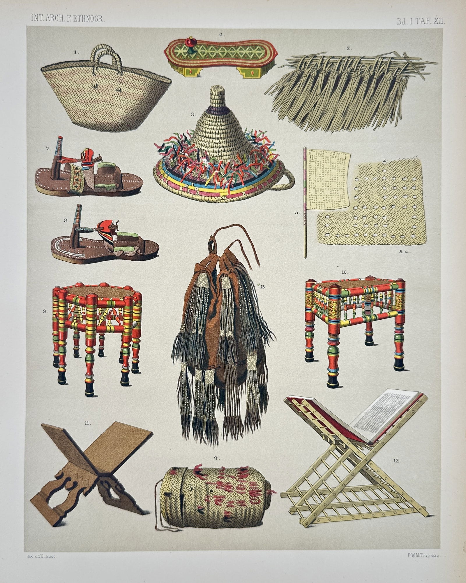 Pieter Willem Marinus Trap – Household Objects and Furniture – Lithograph (1888) (1 of 2)