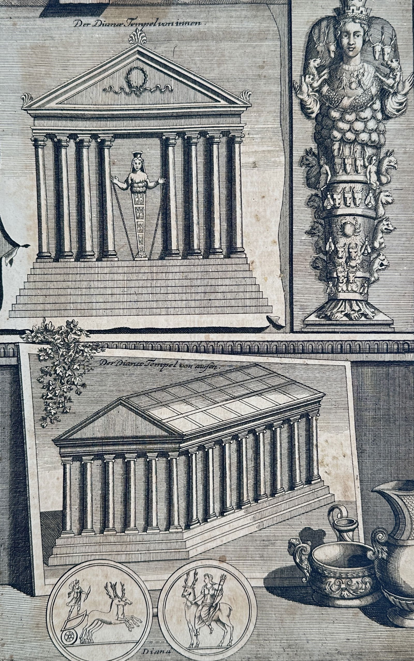 Jan Goeree (1670–1731) – The Temple of Diana – engraving (1700) (1 of 3)