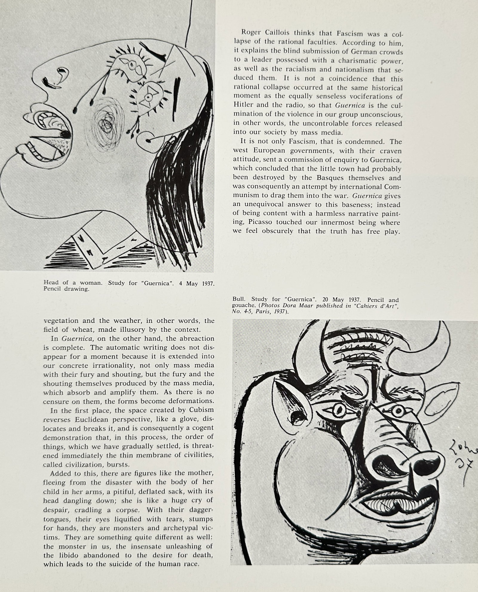 Pablo Picasso (1881–1973), after – Studies for Guernica – Offset print (20th Century) (1 of 2)