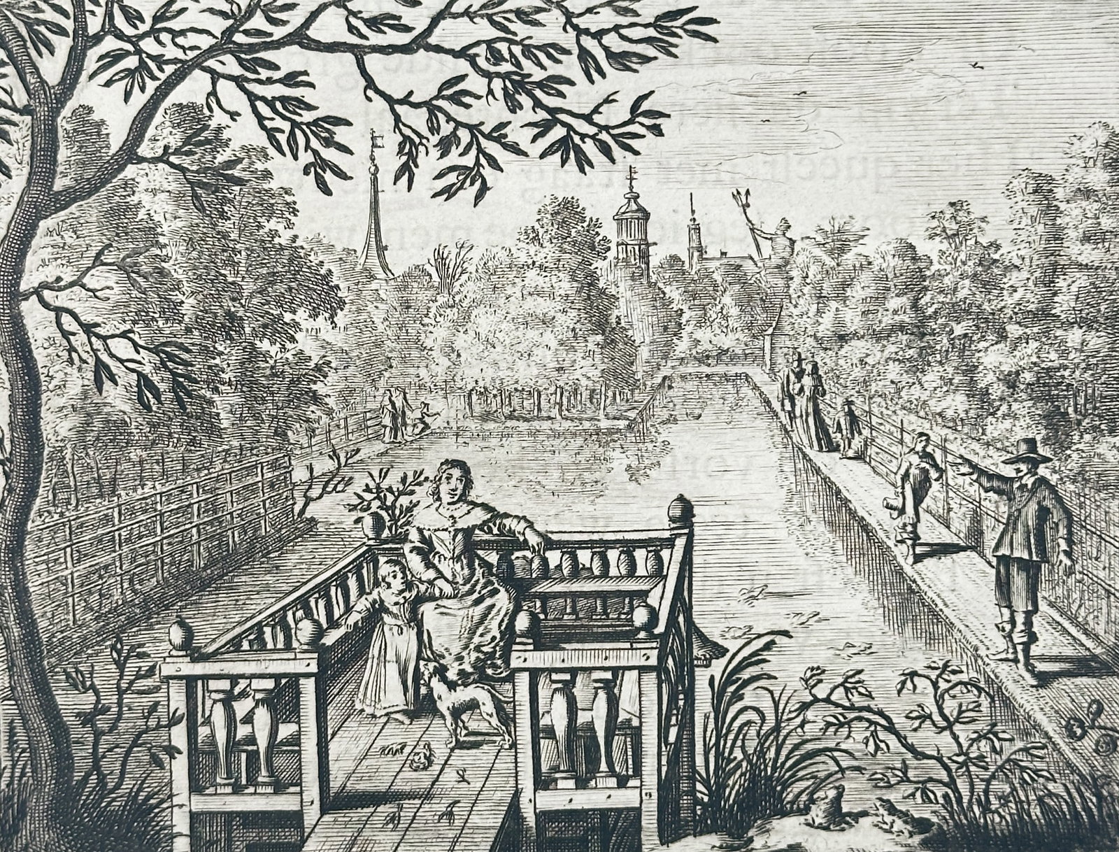 Jacob Cats (1577–1660) – Allegorical Scene in Open Landscape – Print (1655) (1 of 3)