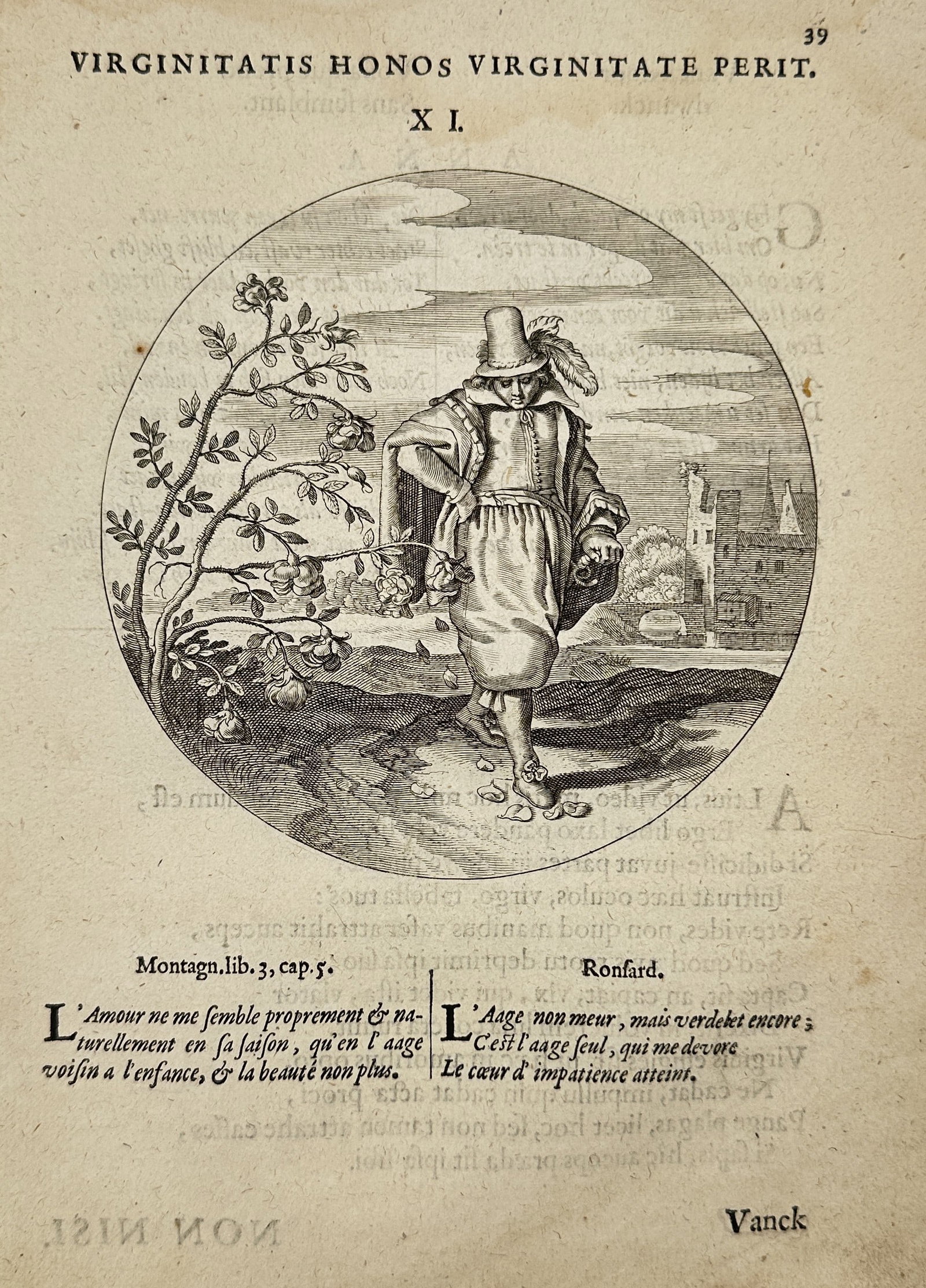 Jacob Cats – Honor of Virginity – Woodcut (1632) (1 of 2)