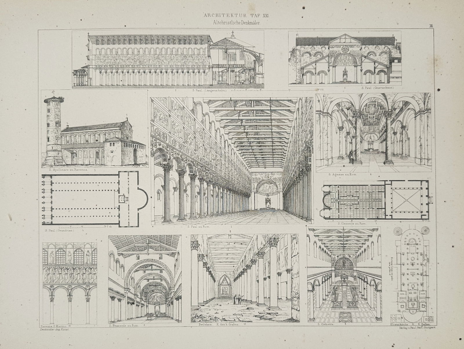 Paul Neff (Active 19th Century) – Early Christian Architecture and Monuments – Illustration (1 of 2)