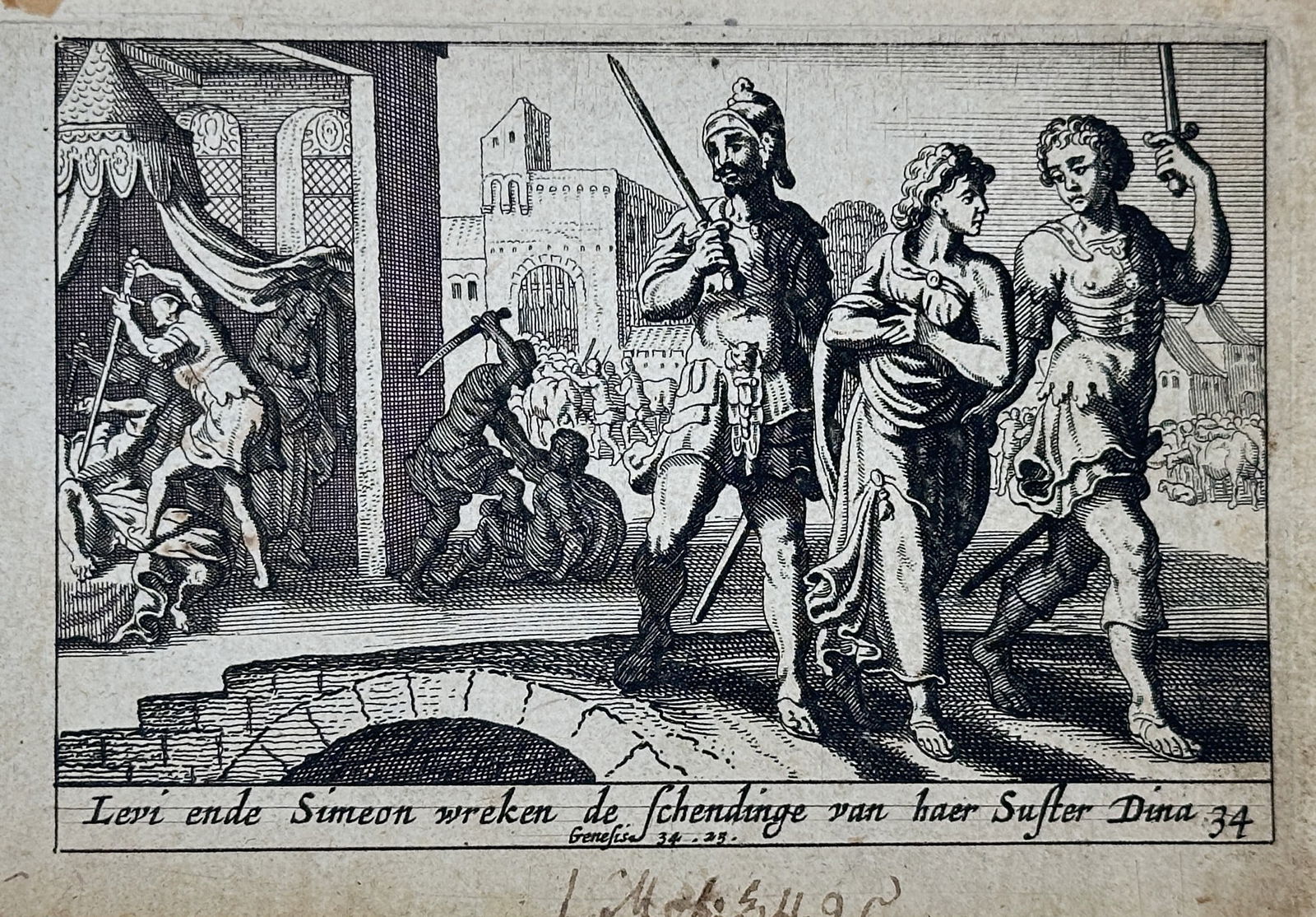 Pieter Hendriksz. Schut (1618–1660) – Levi and Simeon Revenge the Defilement of Their Sister (1 of 2)