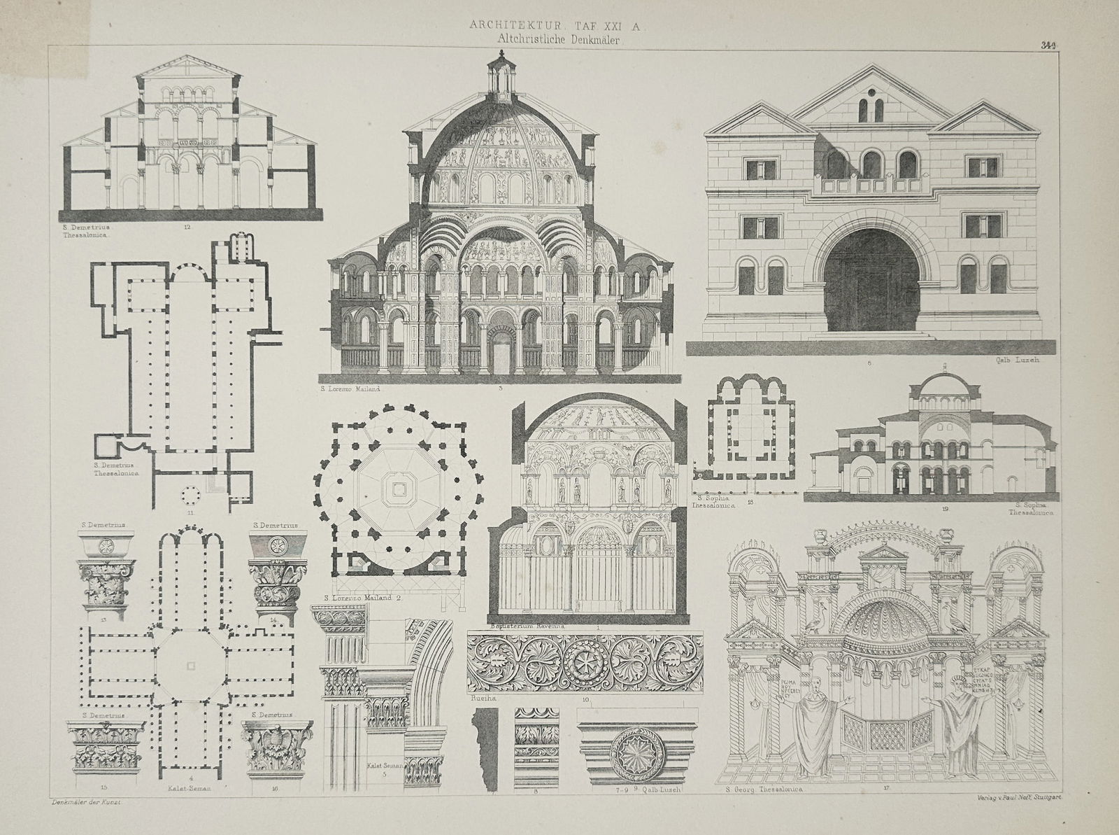 Paul Neff (Active 19th Century) – Early Christian Monuments – Illustration (c. 1880) (1 of 2)