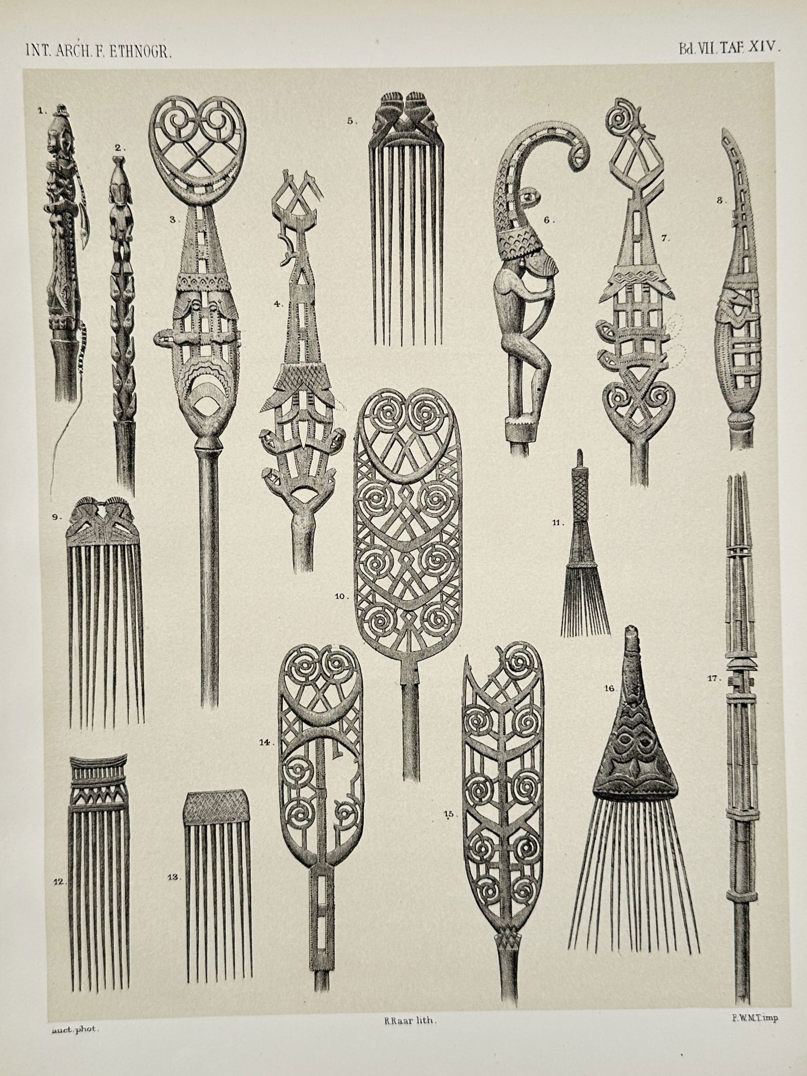 Pieter Willem Marinus Trap – Ethnographic Studies of Ceremonial Combs and Utensils (1 of 2)