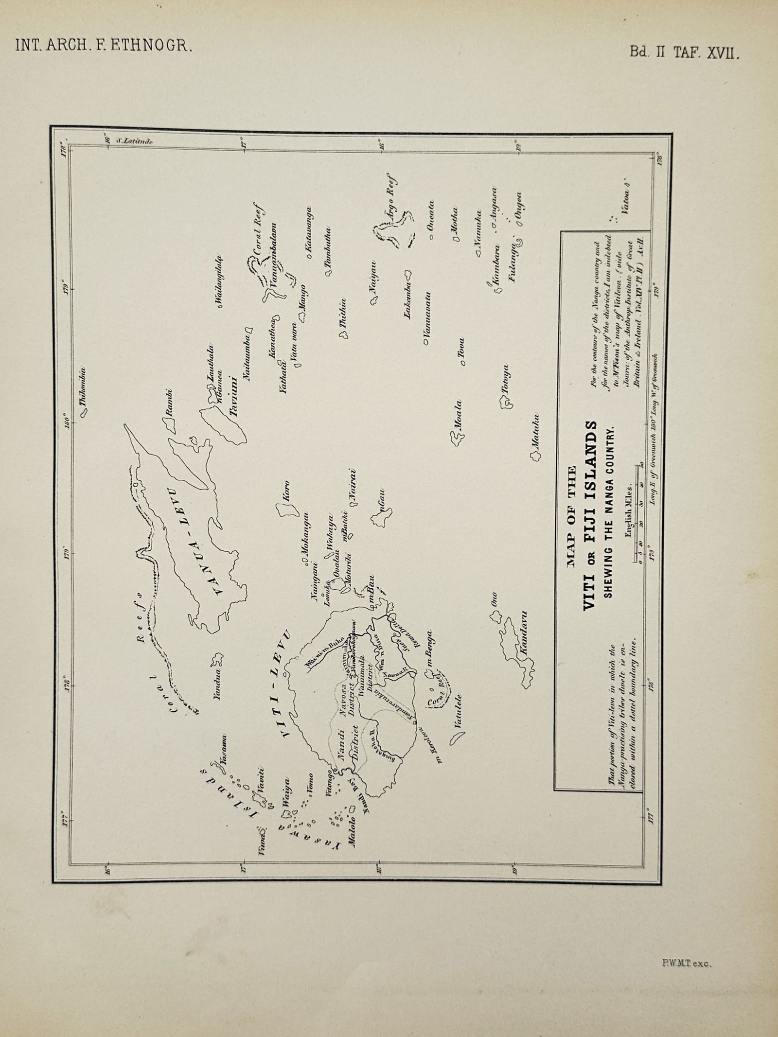 Pieter Willem Marinus Trap (1821–1905) – Representation of the Viti or Fiji Islands – Print (1 of 2)
