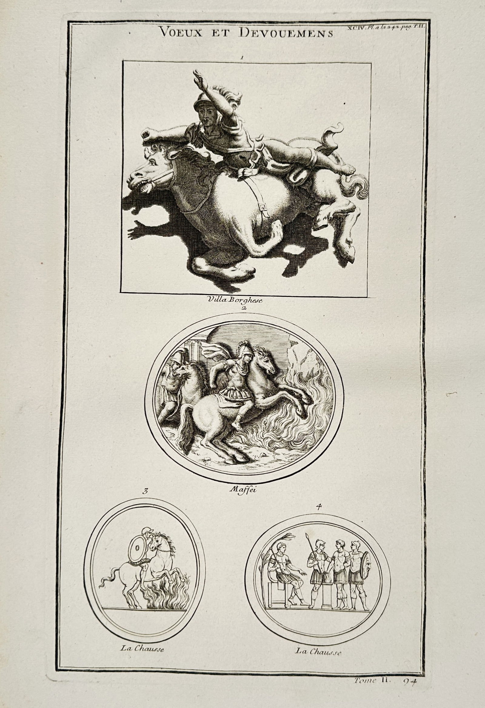 Bernard de Montfaucon (1655–1741) – Classical Sacrifices – Engraving (1719) (1 of 2)