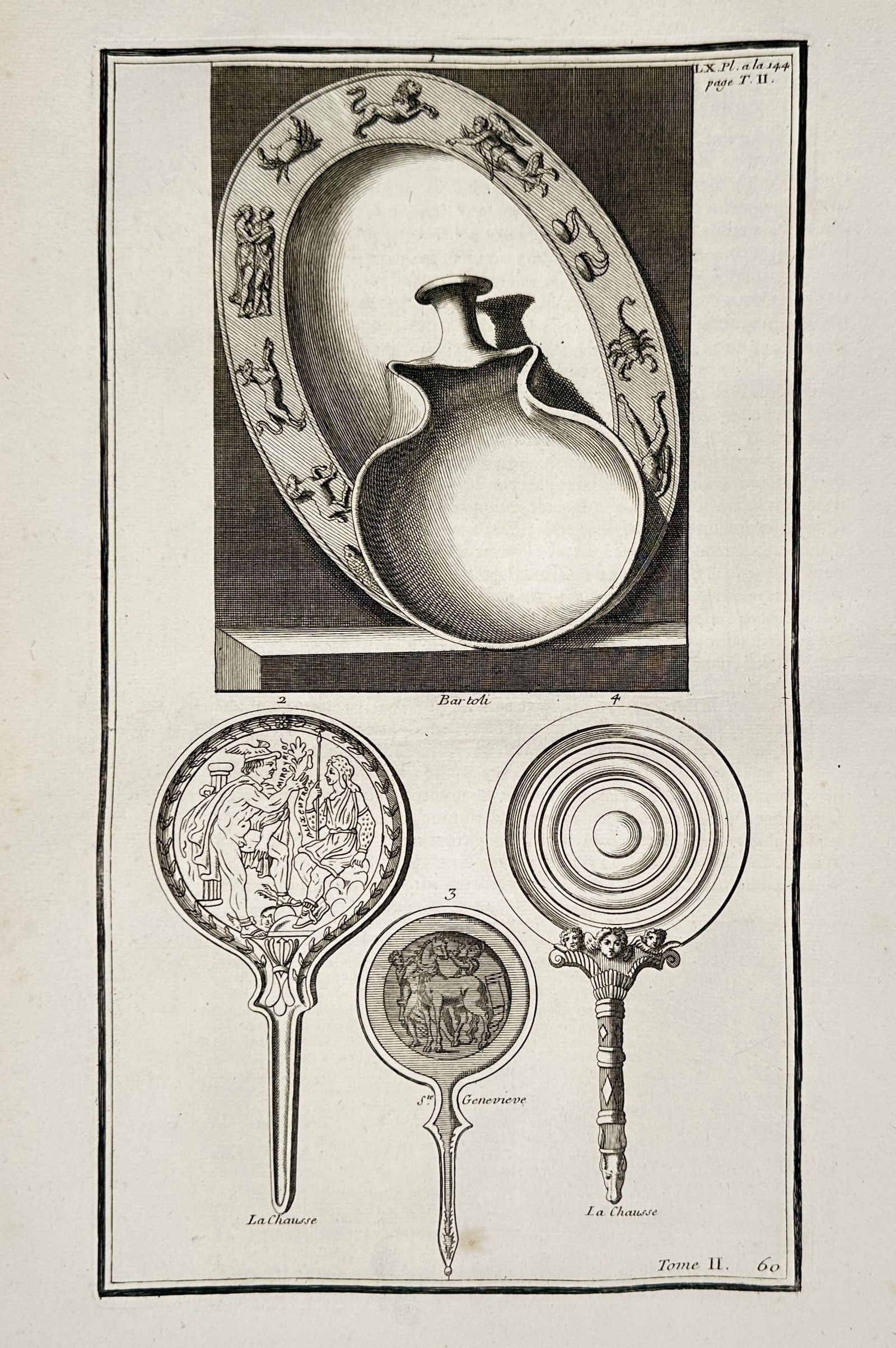 Bernard de Montfaucon (1655–1741) – Classical Votive and Devotional Scenes – Engraving (1 of 2)