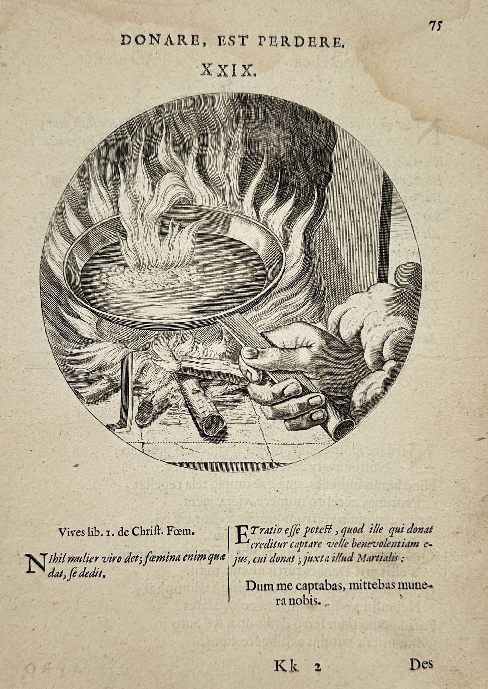 Jacob Cats (1577–1660) – To Give is to Lose – Woodcut (1655) (1 of 2)