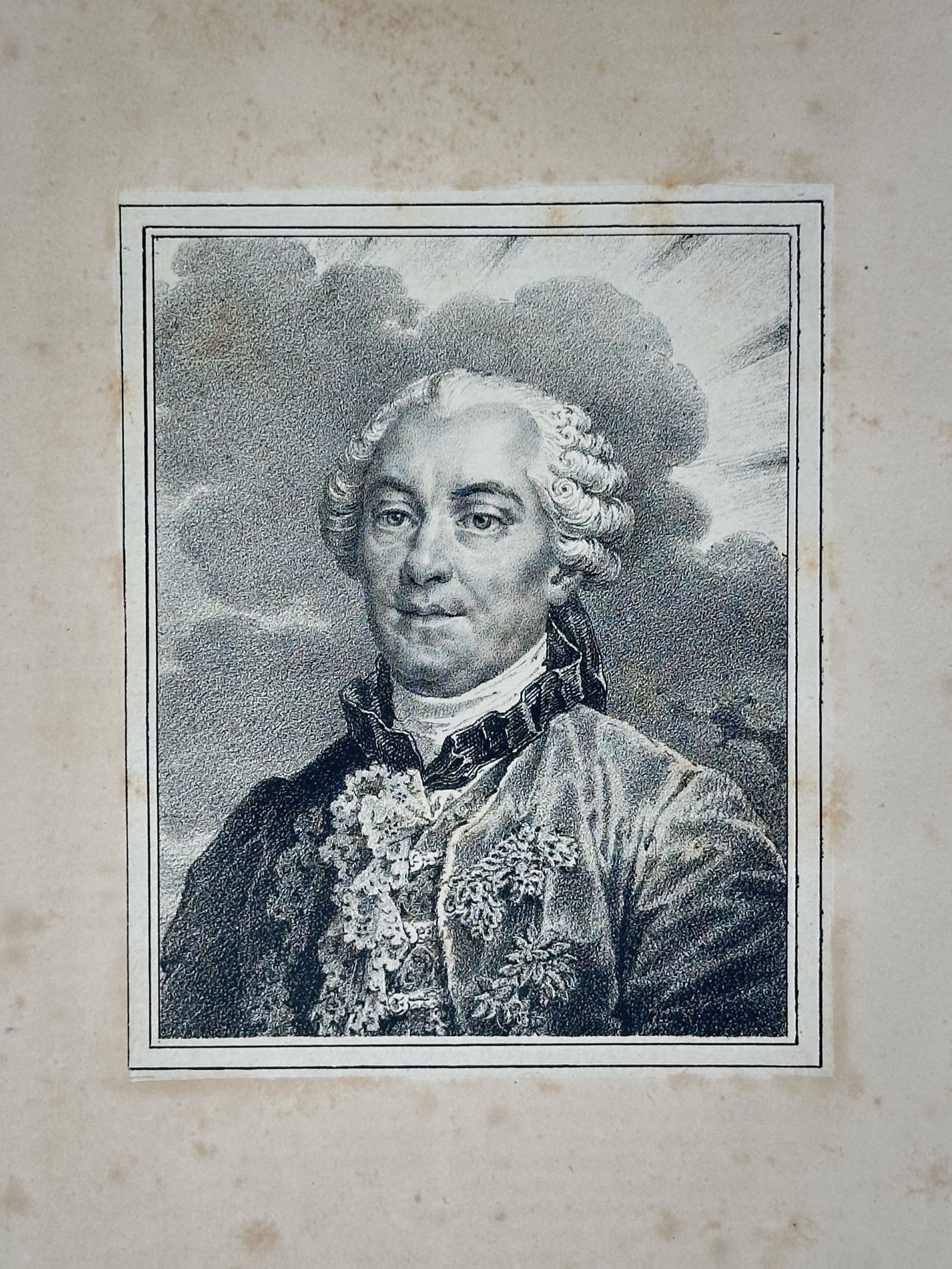 Lazarus Gottlieb Sichling – Portrait of Georges-Louis Leclerc, Comte de Buffon – Lithograph (1 of 2)