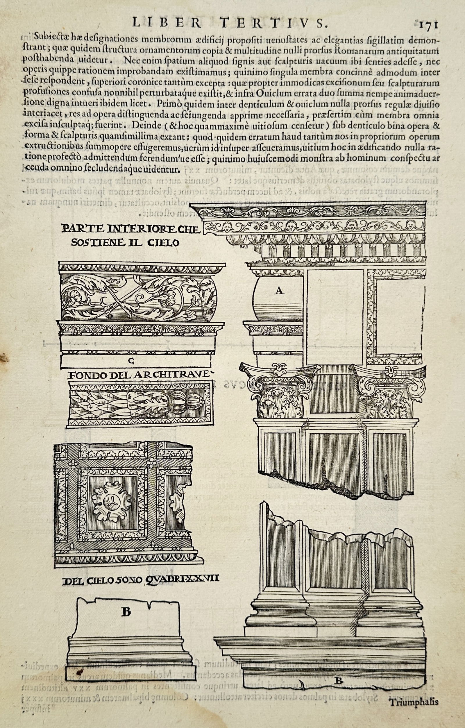 Sebastiano Serlio (1475–1554) – Architectural details of classical architectural elements (1 of 2)