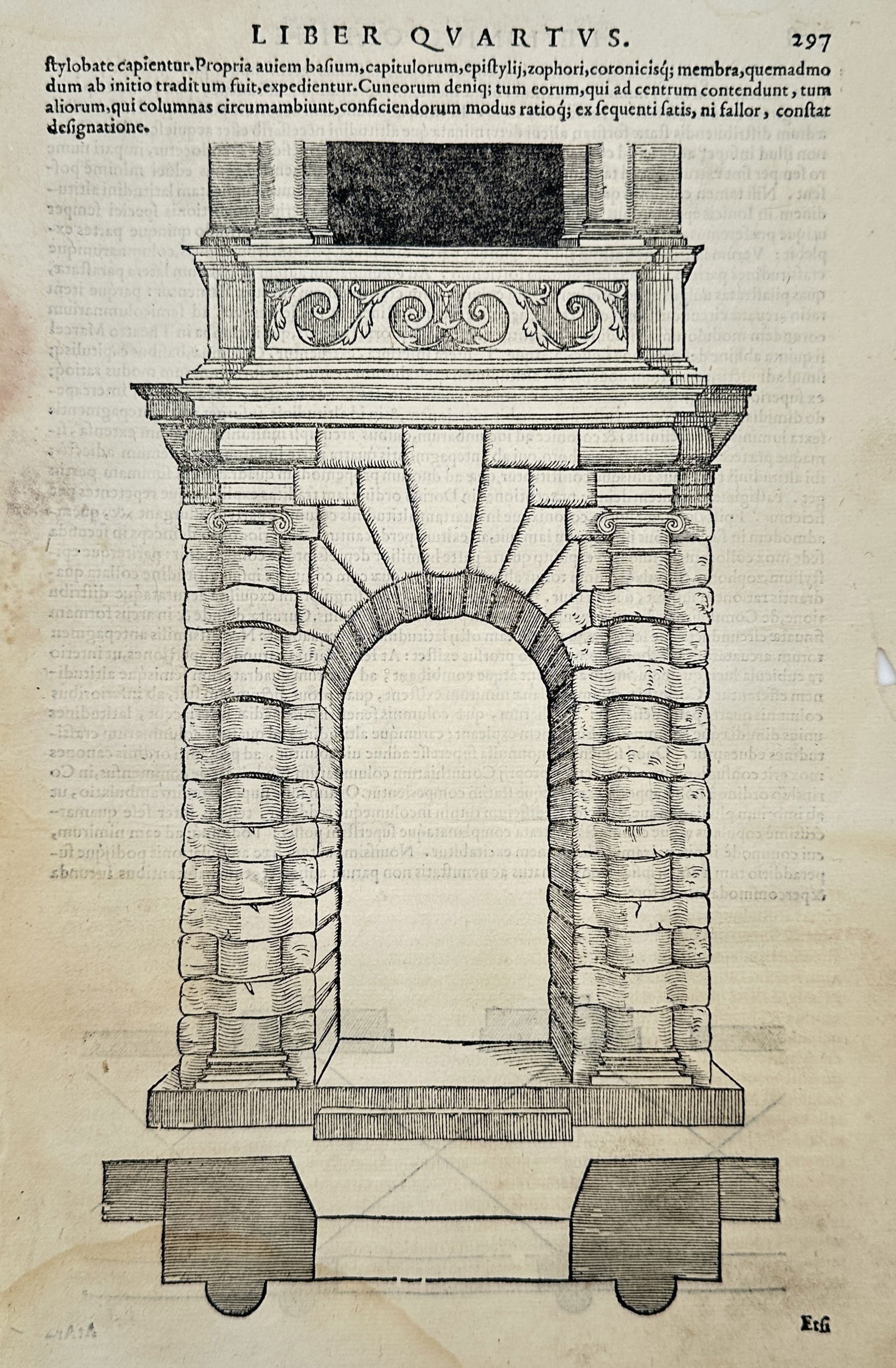 Sebastiano Serlio (1475–1554) – Architectural details of classical friezes and coffers (1 of 2)