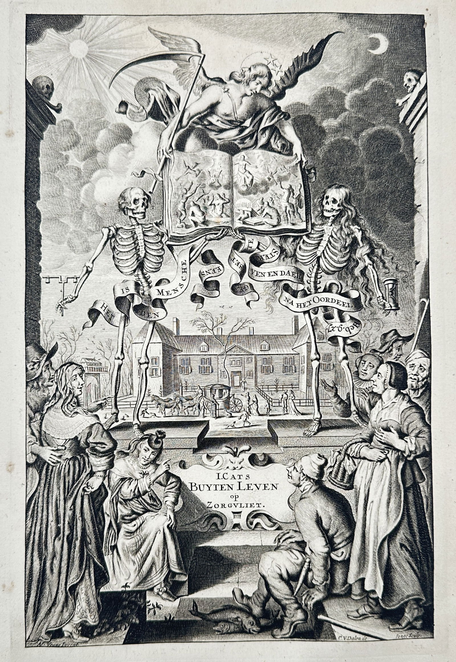 Jacob Cats (1577–1660) – Life in the Country at Zorgvliet – engraving (1632) (1 of 2)